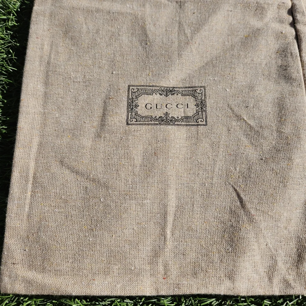 Gucci Storage Dust Shoe Bags Set of 2 Bags Tan/Burlap 17.5x8